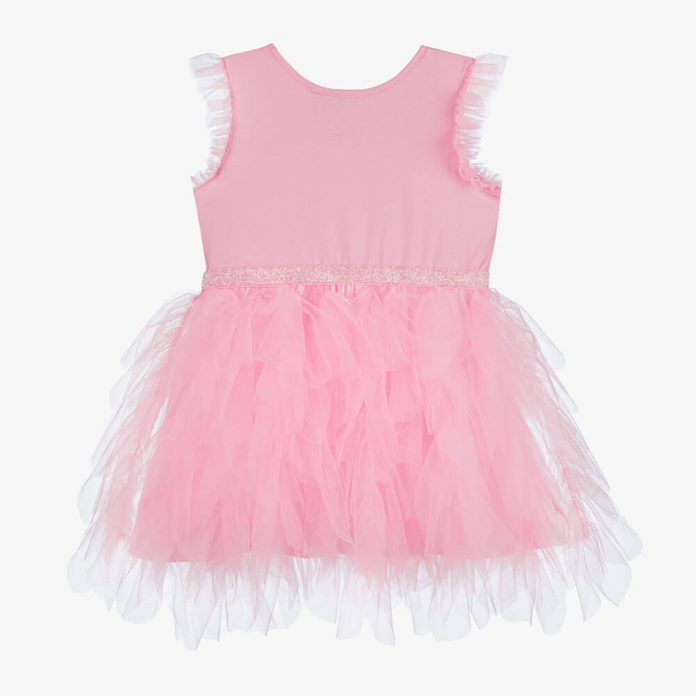 Rachel Riley-Girls Pink Tulle Party Dress | Childrensalon Outlet