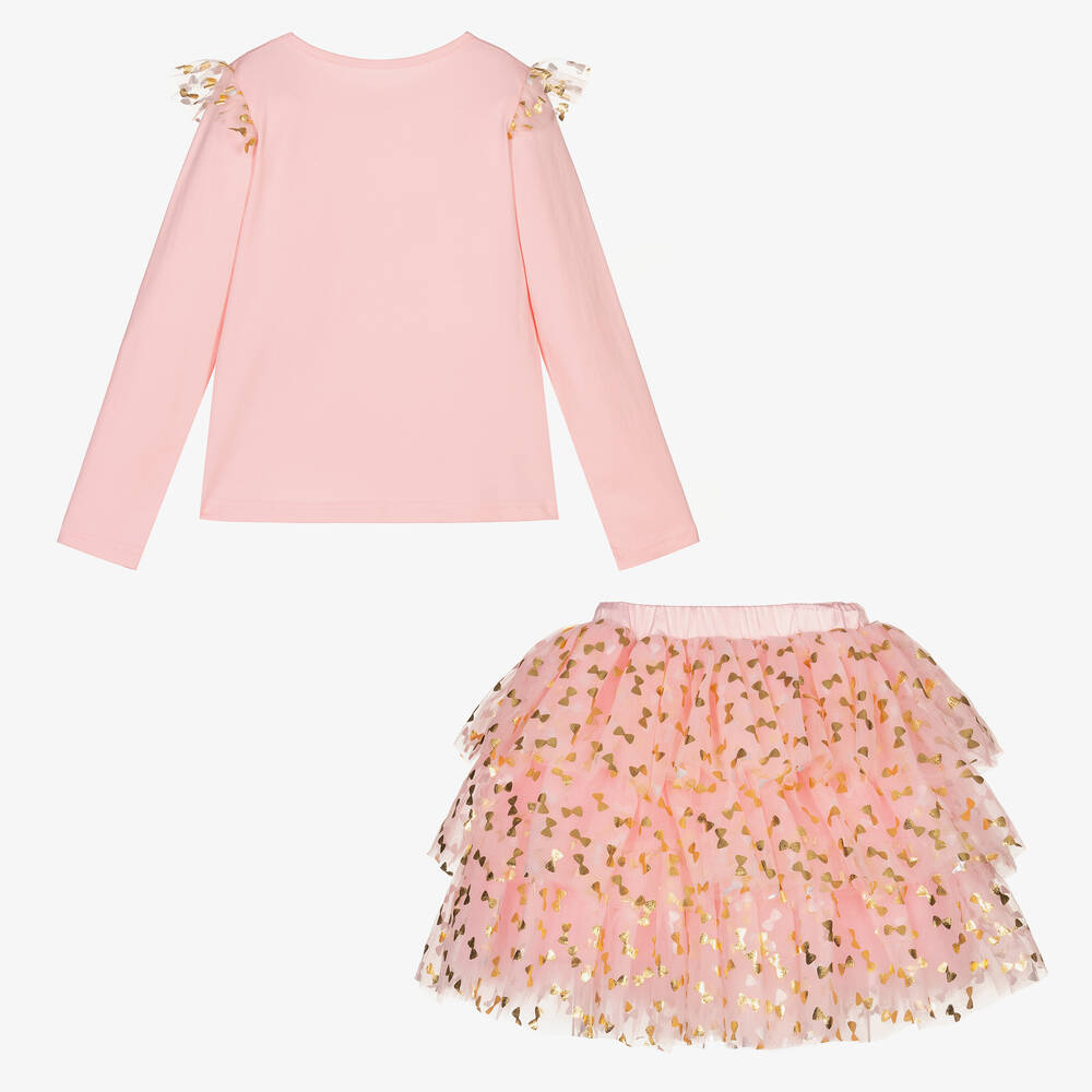 Rachel Riley-Girls Pink Tutu Skirt Set | Childrensalon Outlet