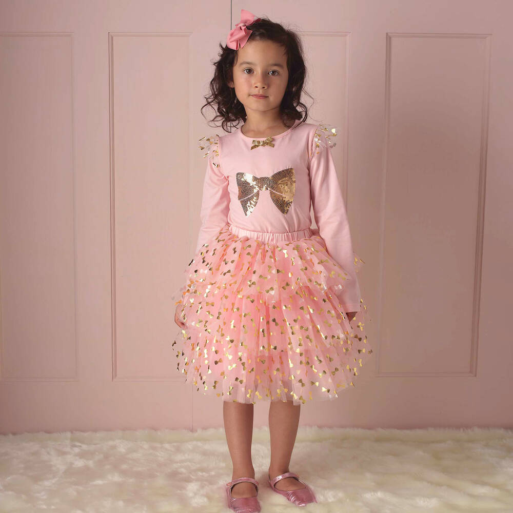 Rachel Riley-Girls Pink Tutu Skirt Set | Childrensalon Outlet