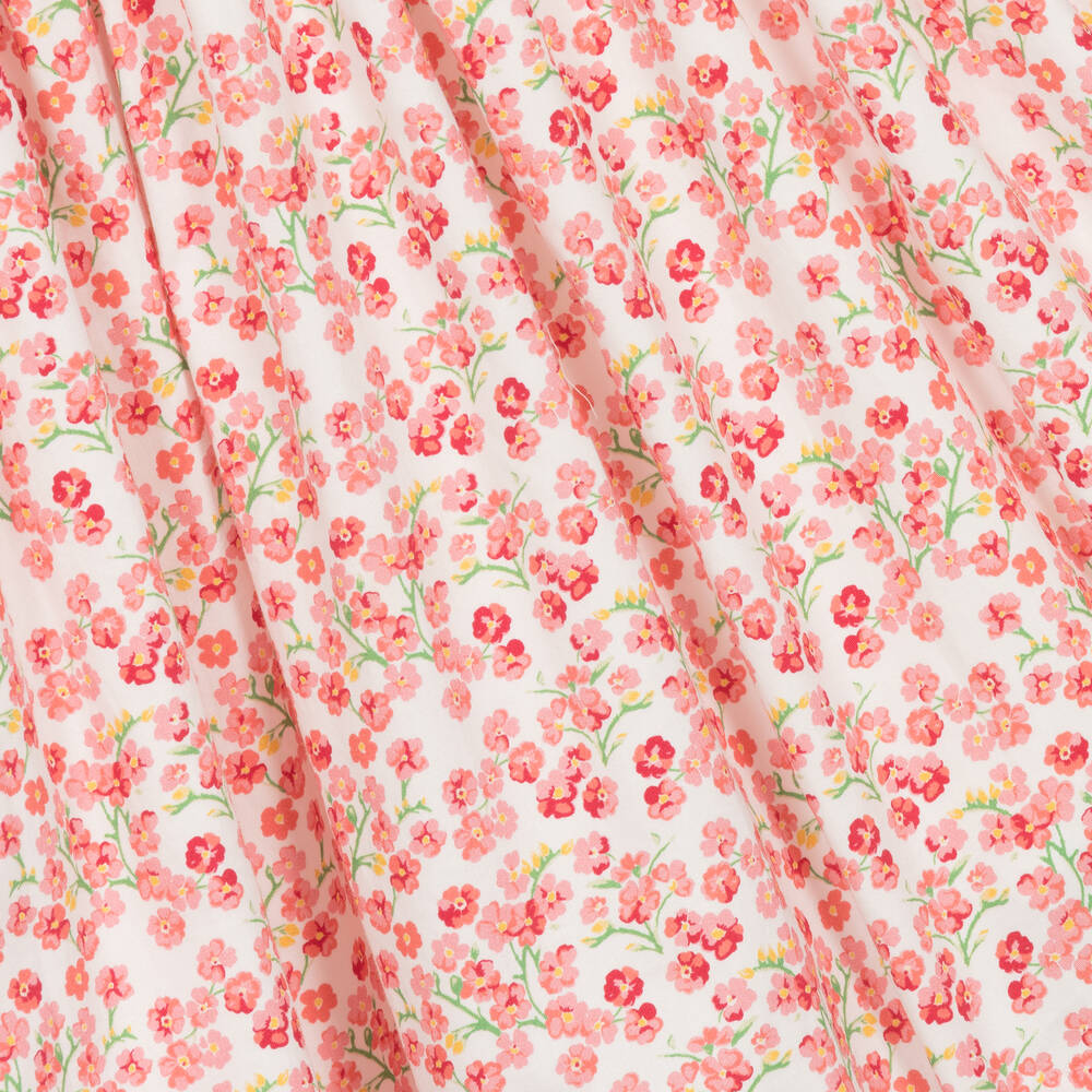 Rachel Riley-Girls Pink & White Floral Hand-Smocked Dress | Childrensalon Outlet