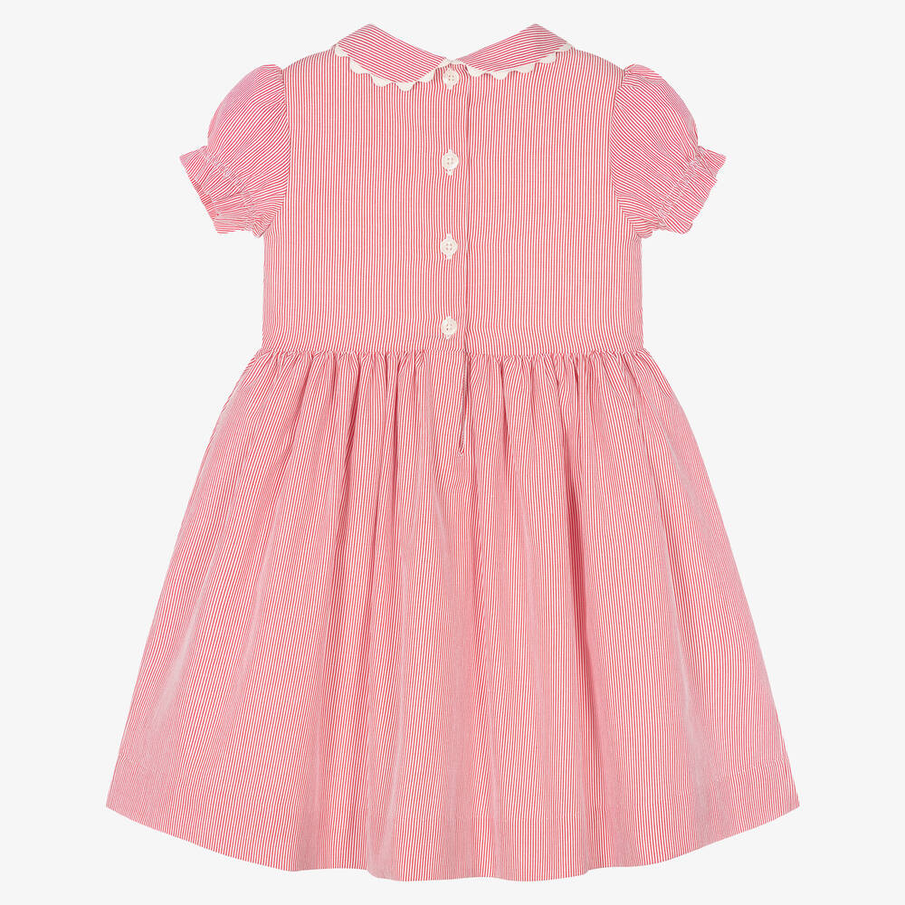 Rachel Riley Girls Red Cherry Smocked Dress Childrensalon Outlet