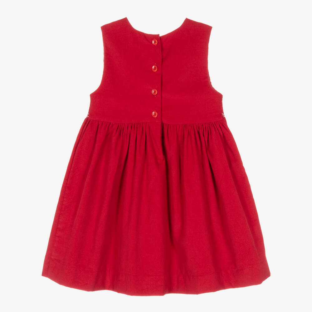 Rachel Riley-Girls Red Hand-Smocked Dress | Childrensalon Outlet