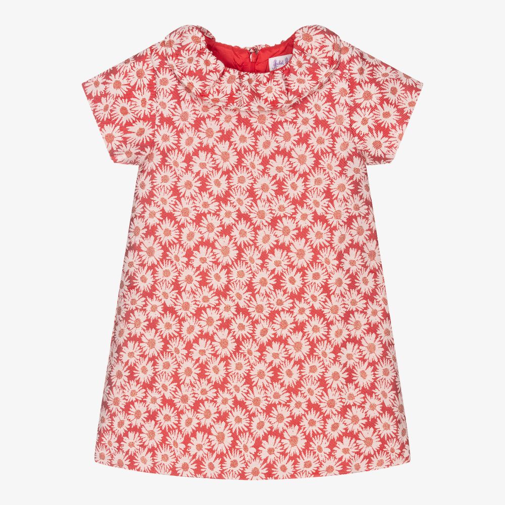 Rachel Riley - Rotes Jacquard-Kleid (M)  | Childrensalon