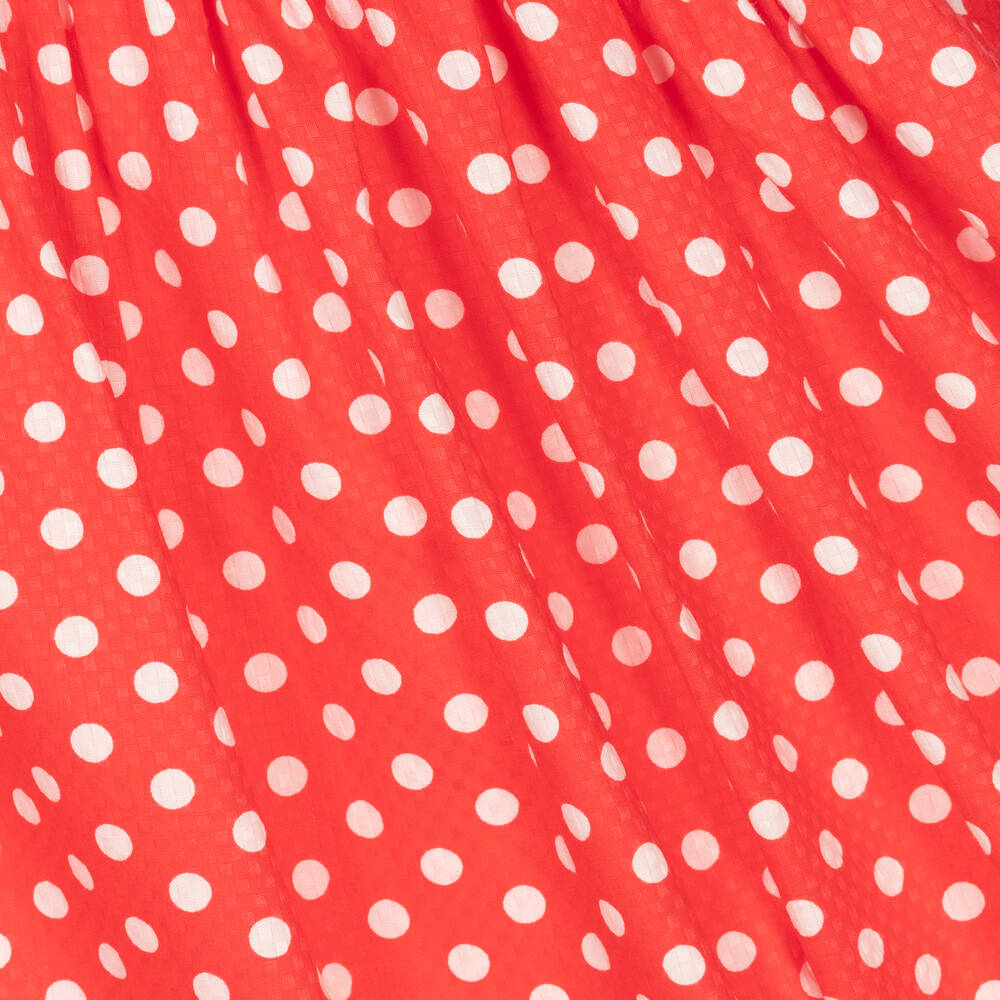 Rachel Riley - Girls Red Polka Dot Dress | Childrensalon Outlet