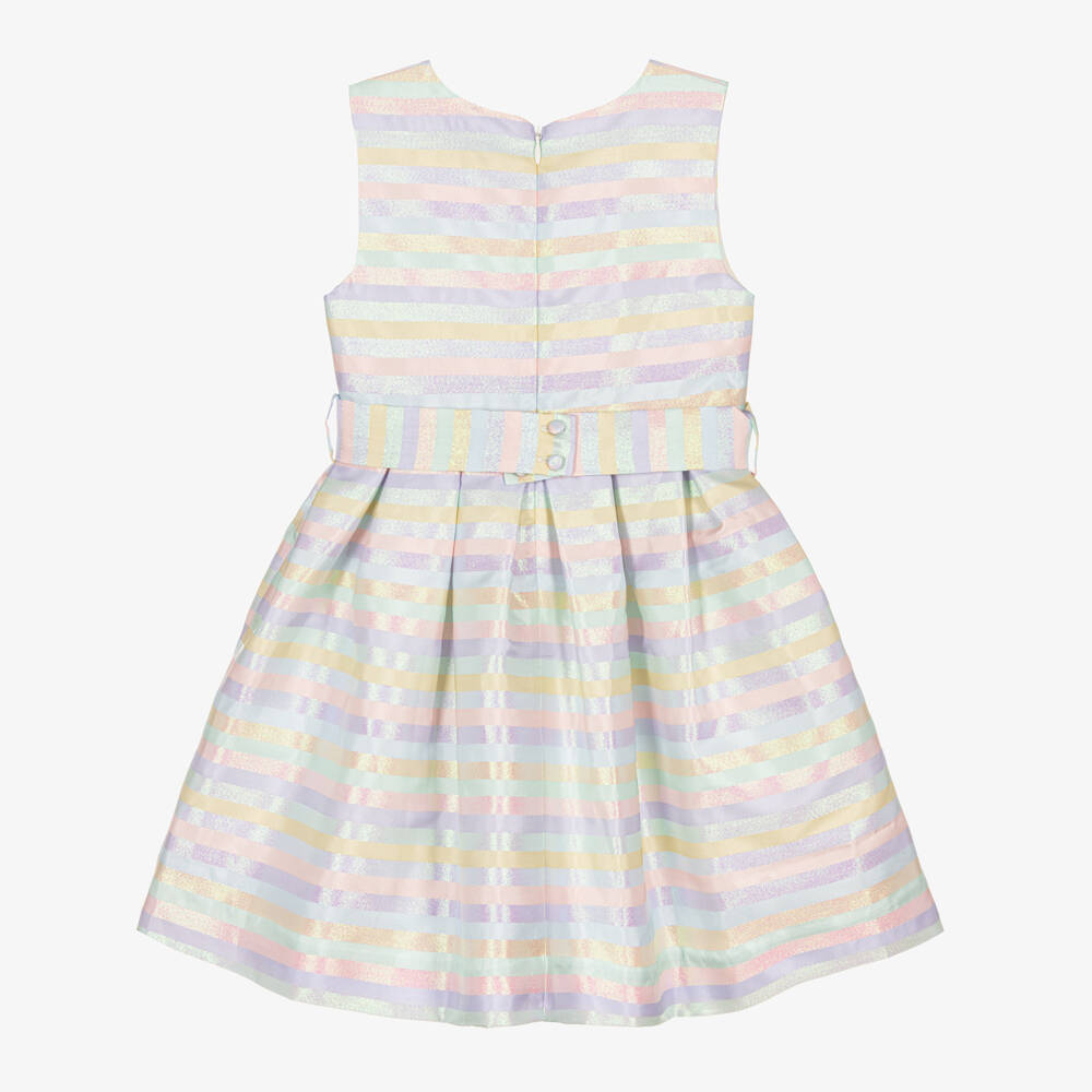 Rachel Riley-Платье из атласа с блестящими полосками для девочек | Childrensalon Outlet