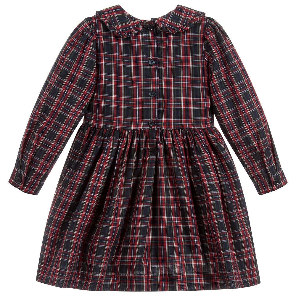 Rachel Riley-Girls Tartan Cotton Dress | Childrensalon Outlet