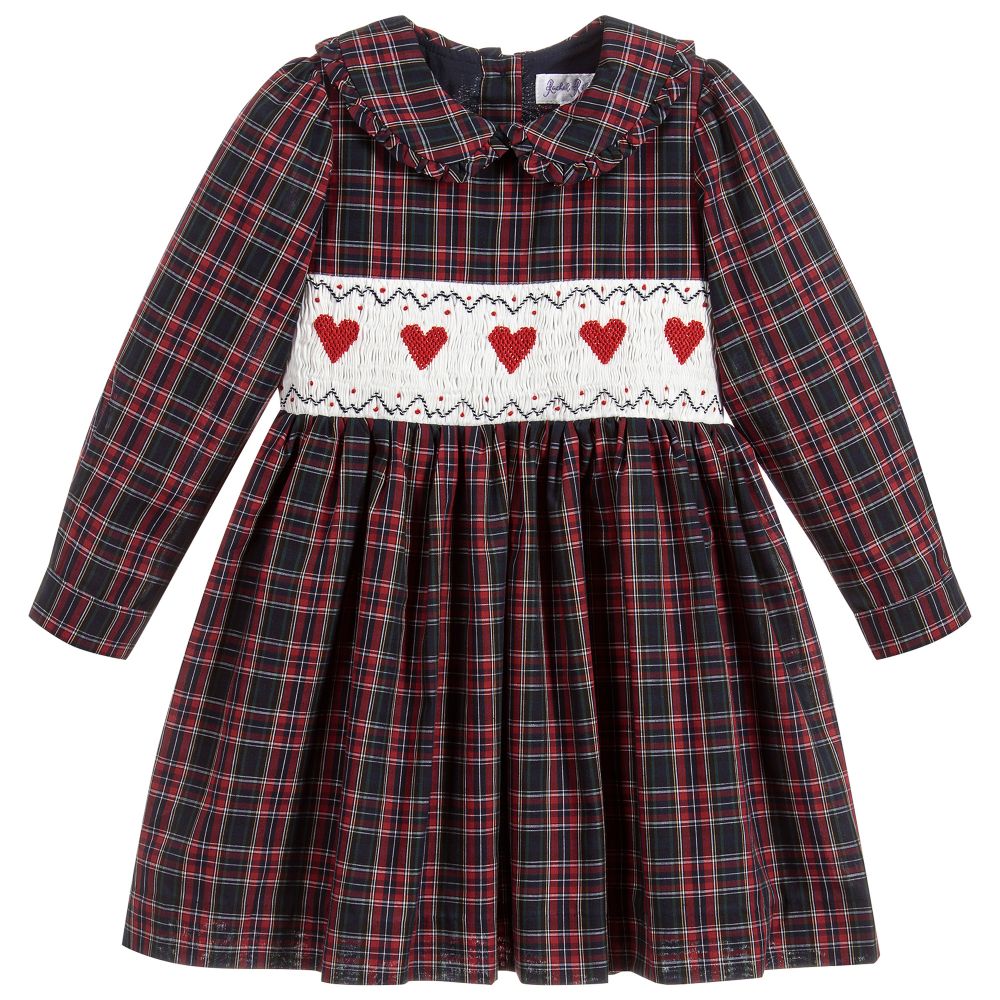 Rachel Riley - Girls Tartan Cotton Dress | Childrensalon