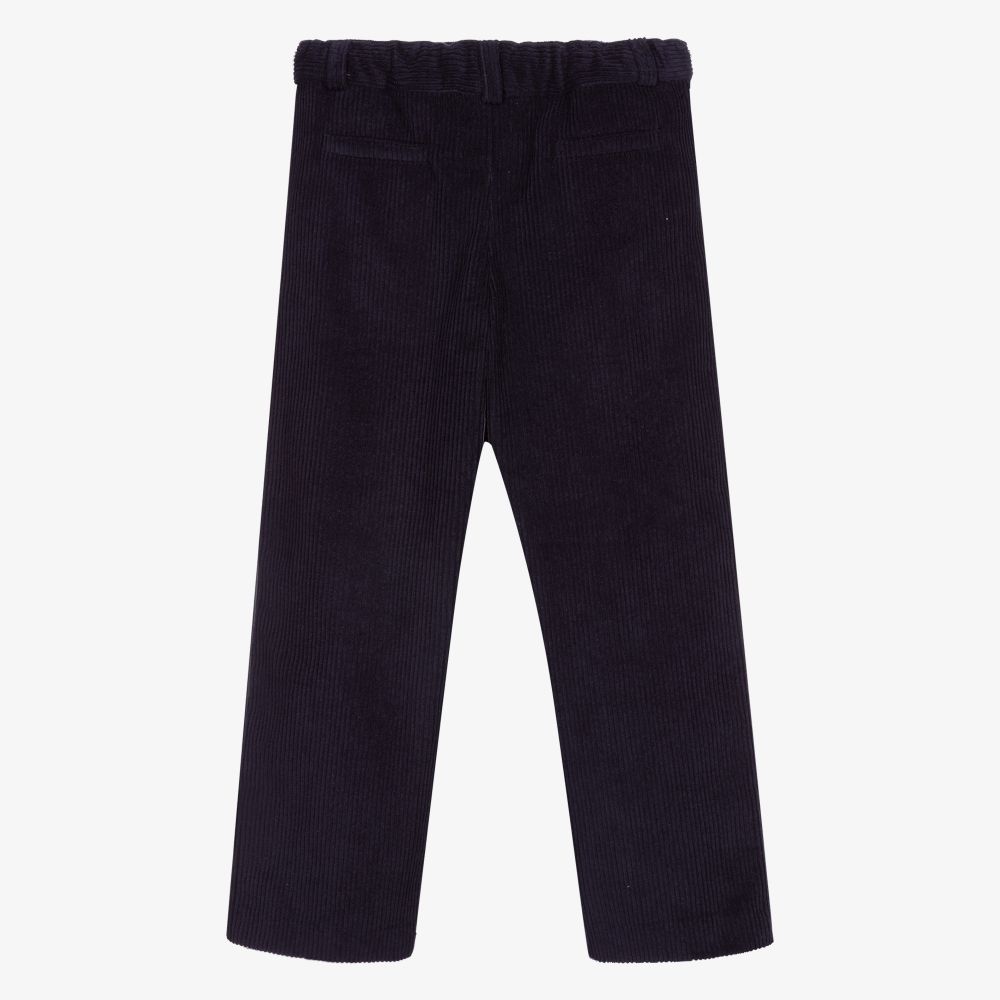 Rachel Riley-Navy Blue Velvet Trousers | Childrensalon Outlet
