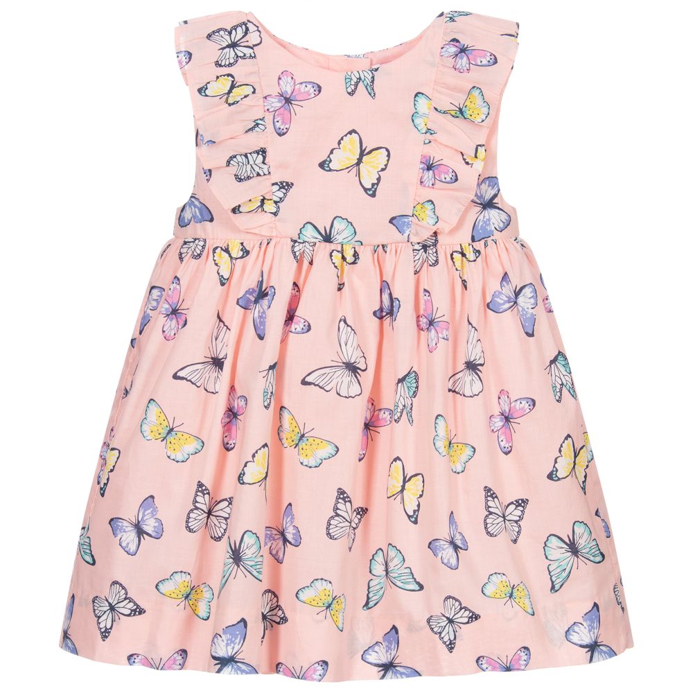 Rachel Riley - Pink Butterfly Dress Set | Childrensalon