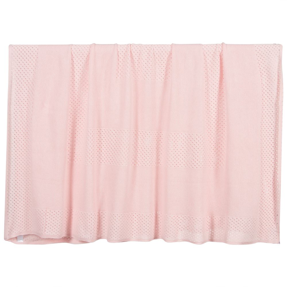 Rachel Riley - Couverture rose en tricot (125 cm) | Childrensalon