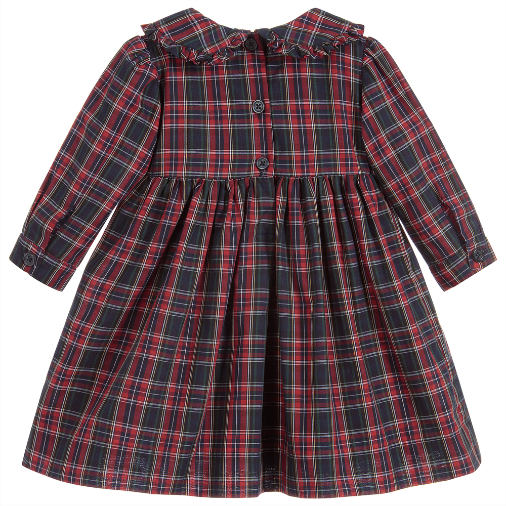 Rachel Riley-Red Tartan Smocked Dress | Childrensalon Outlet