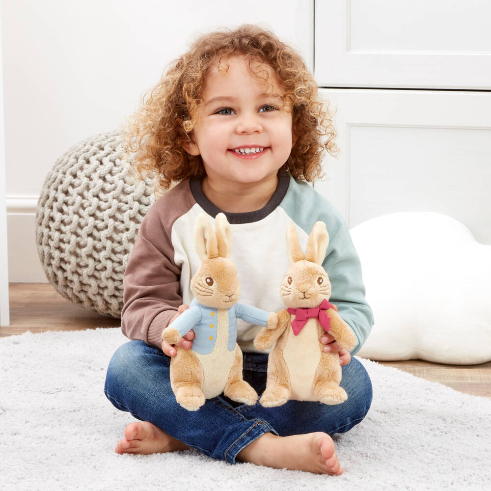 Rainbow Designs-Boys Beige Cuddly Rabbit Plush | Childrensalon Outlet