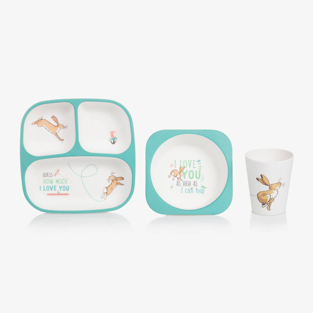 Rainbow Designs-Girls Ivory Hare Dinnerware Trio | Childrensalon Outlet