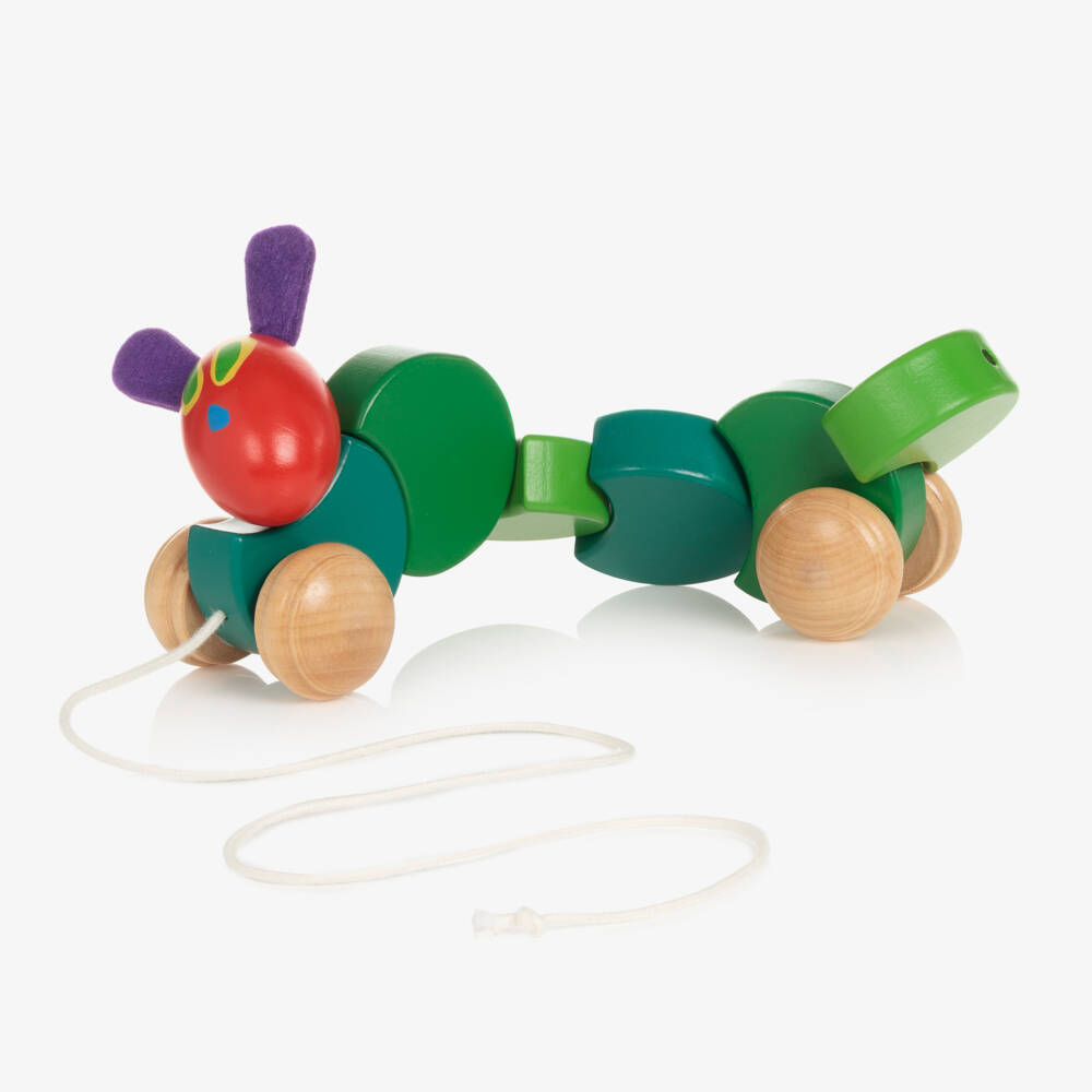 Rainbow Designs-Little Boys Green Caterpillar Pull Toy | Childrensalon Outlet