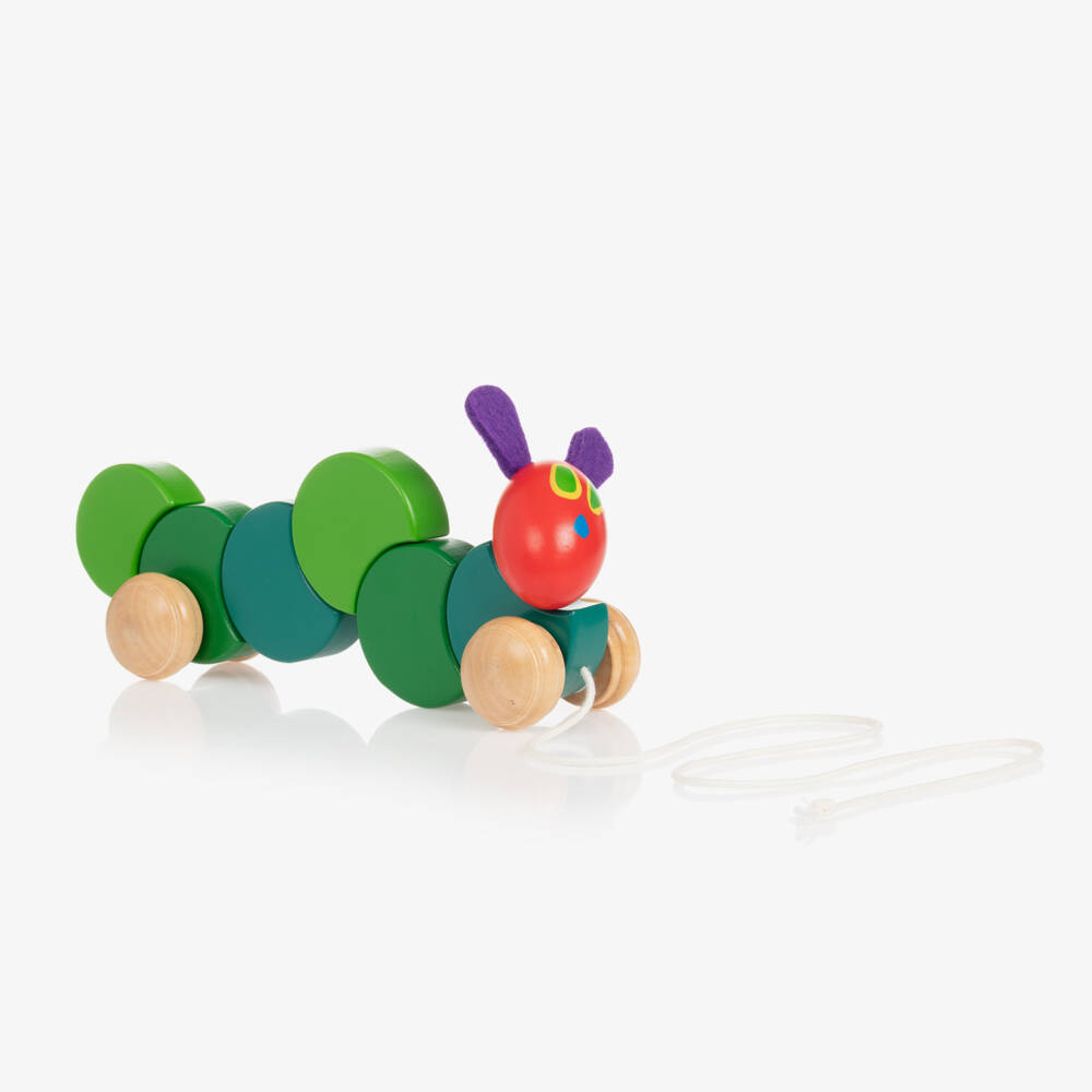 Rainbow Designs-Little Boys Green Caterpillar Pull Toy | Childrensalon Outlet