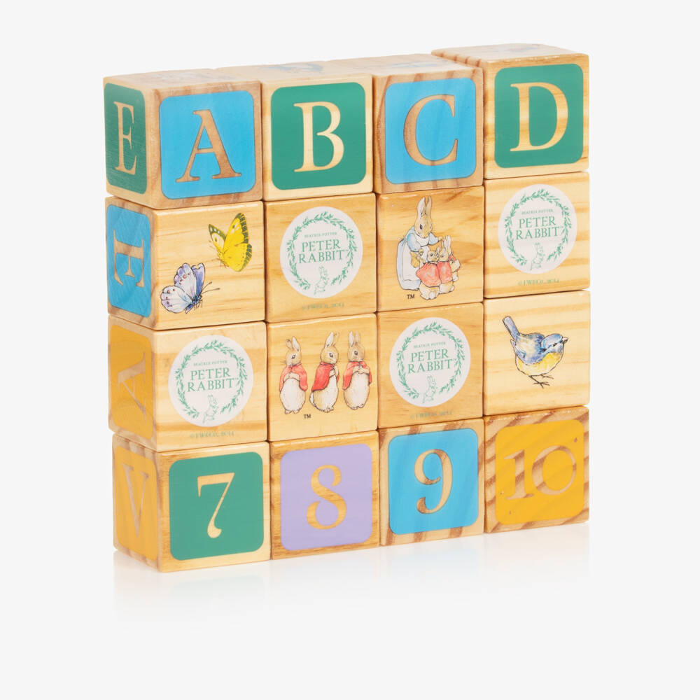 Rainbow Designs-Peter Rabbit ABC Wooden Blocks (16cm) | Childrensalon Outlet
