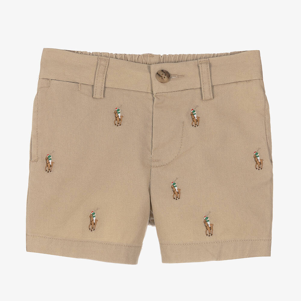 Ralph Lauren - Short beige en coton bébé garçon | Childrensalon