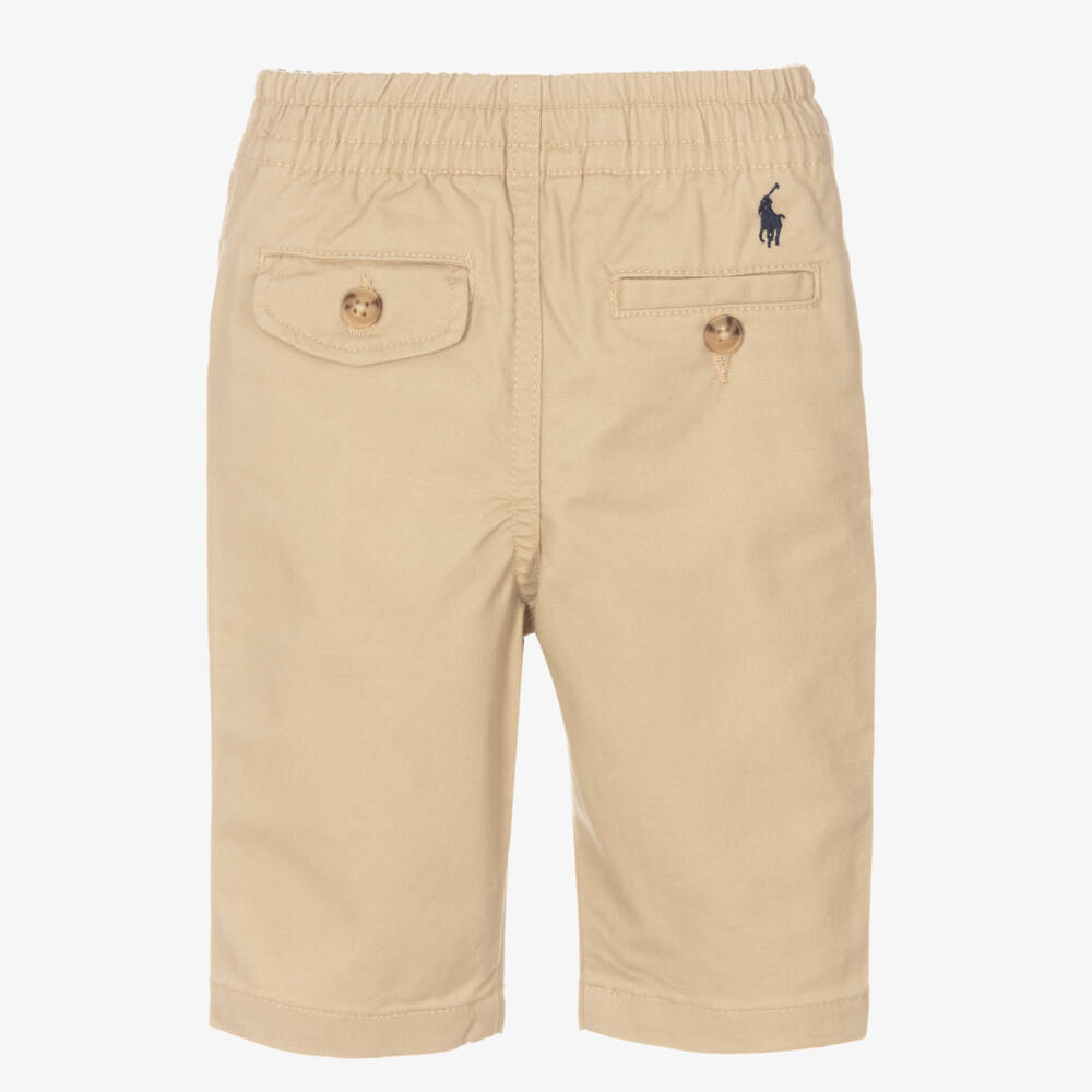 Ralph Lauren-Baby Boys Beige Cotton Trousers | Childrensalon Outlet
