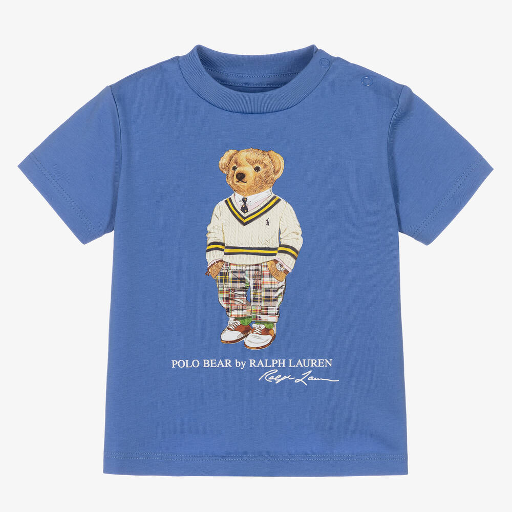 Ralph Lauren - Baby Boys Blue Bear T-Shirt | Childrensalon