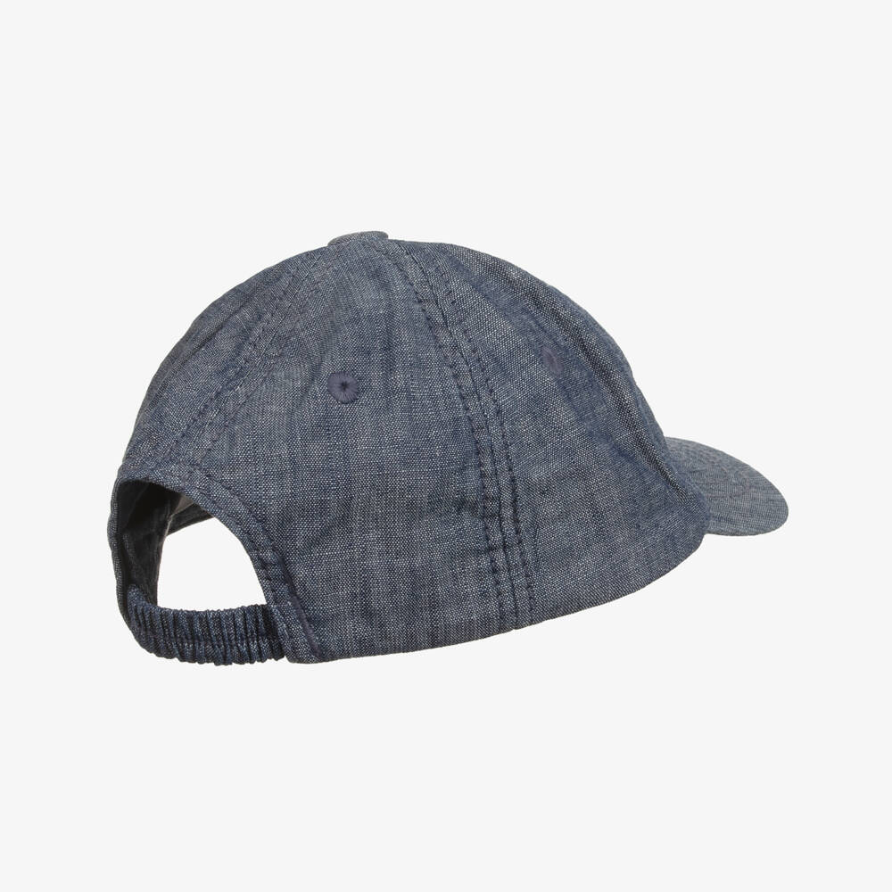 Ralph Lauren-Baby Boys Blue Chambray Polo Bear Cap | Childrensalon Outlet