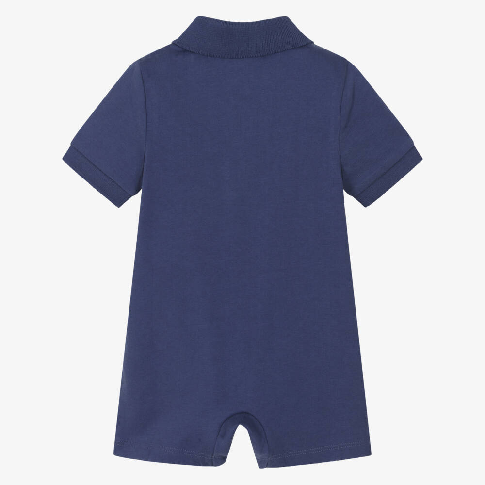 Ralph Lauren-Baby Boys Blue Cotton Jersey Polo Shortie | Childrensalon Outlet
