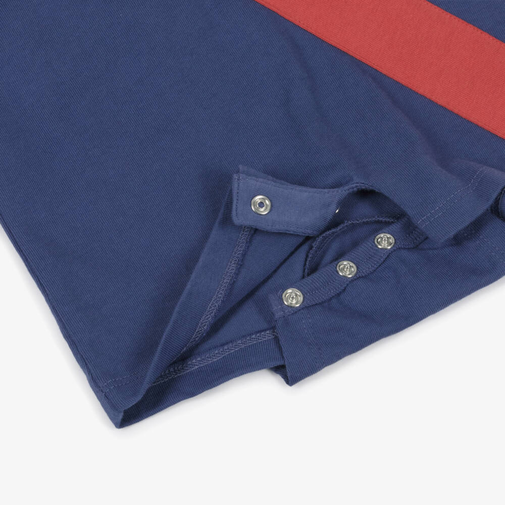 Ralph Lauren-Baby Boys Blue Cotton Jersey Polo Shortie | Childrensalon Outlet