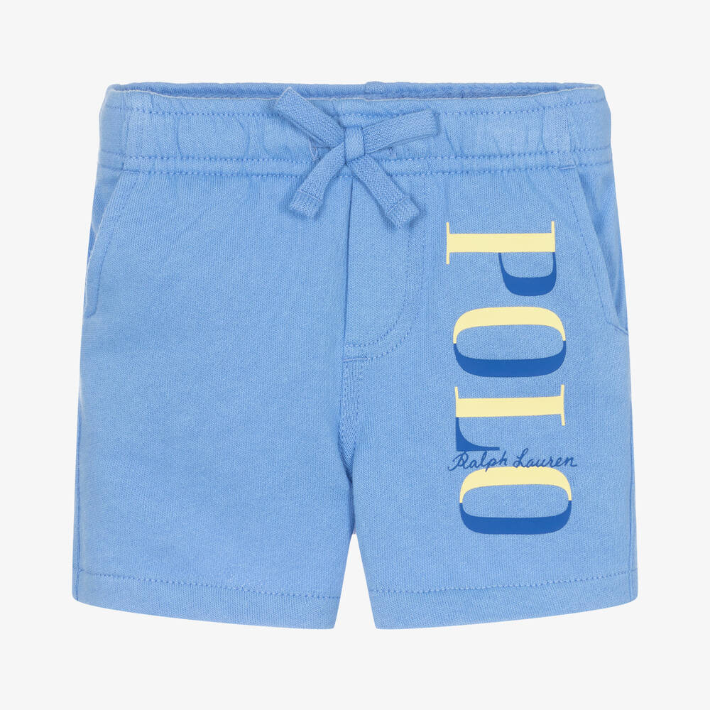 Ralph Lauren - Short bleu en coton bébé garçon | Childrensalon