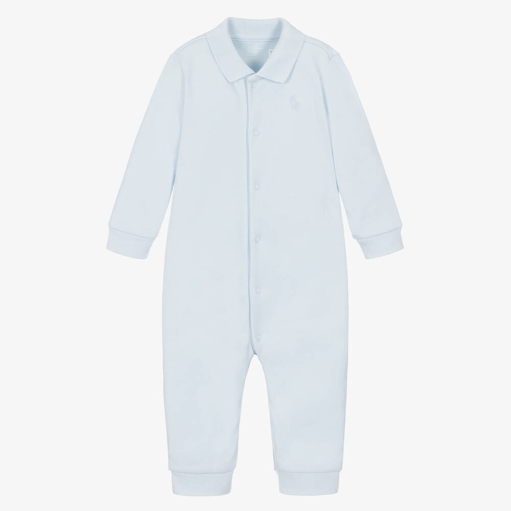 Ralph Lauren - Combinaison bleue en coton bébé | Childrensalon