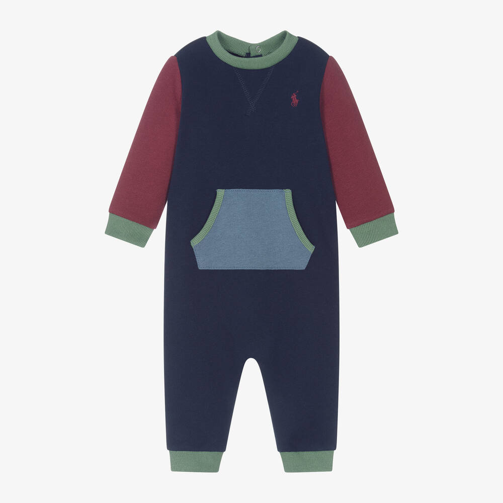 Ralph Lauren-Baby Boys Blue Cotton Romper | Childrensalon Outlet