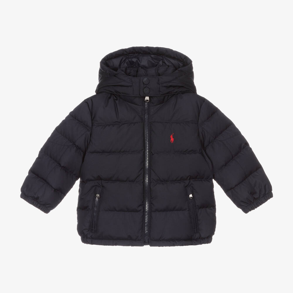 Ralph Lauren - Blaue Daunenjacke für Babys (J) | Childrensalon