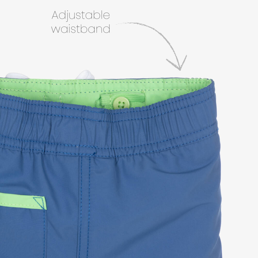 Ralph Lauren-Baby Boys Blue & Green Polo Bear Swim Shorts | Childrensalon Outlet