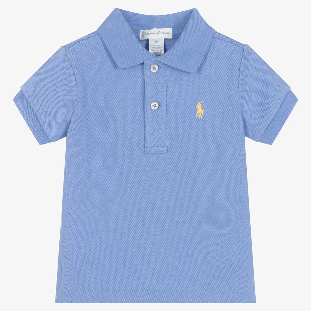 Baby Boys Blue Logo Polo Shirt