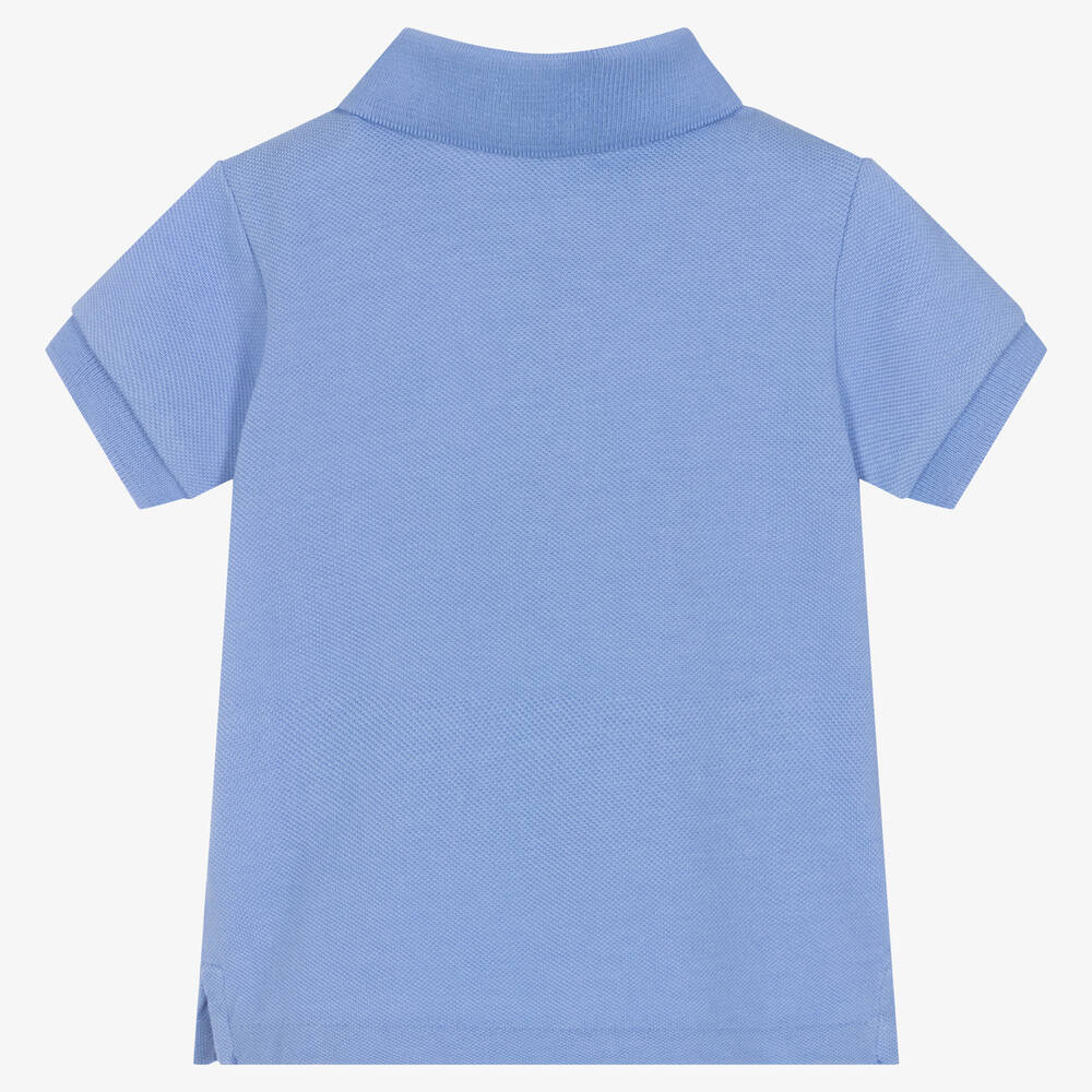 Ralph Lauren Baby Boys Blue Logo Polo Shirt Childrensalon Outlet