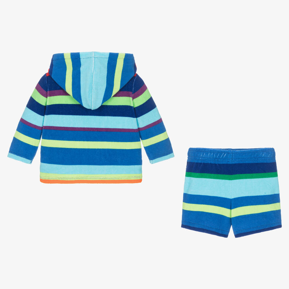 Ralph Lauren-Baby Boys Blue Stripe Shorts Set | Childrensalon Outlet