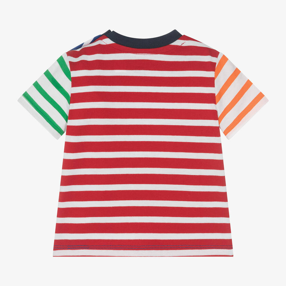 Ralph Lauren-تيشيرت قطن مقلم لون أزرق للمواليد | Childrensalon Outlet