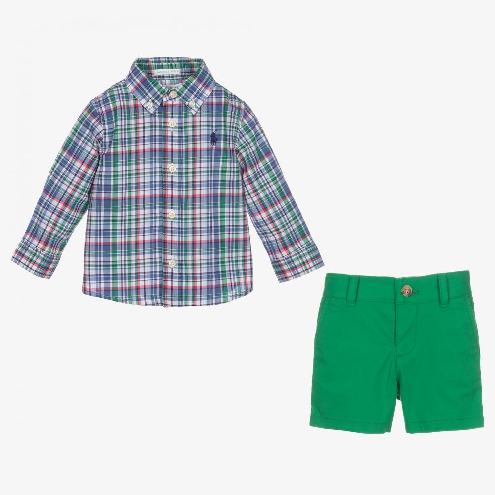 Ralph Lauren-Baby Boys Cotton Shorts Set | Childrensalon Outlet