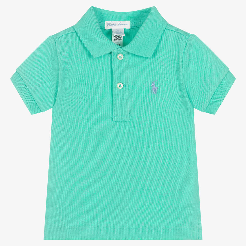 Ralph Lauren - Polo vert bébé garçon  | Childrensalon