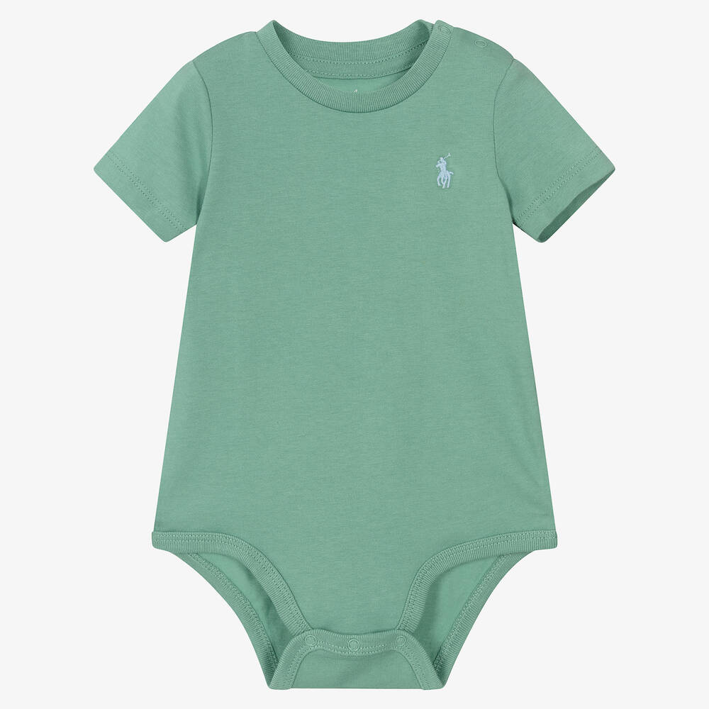 Ralph Lauren - Body polo vert bébé garçon | Childrensalon