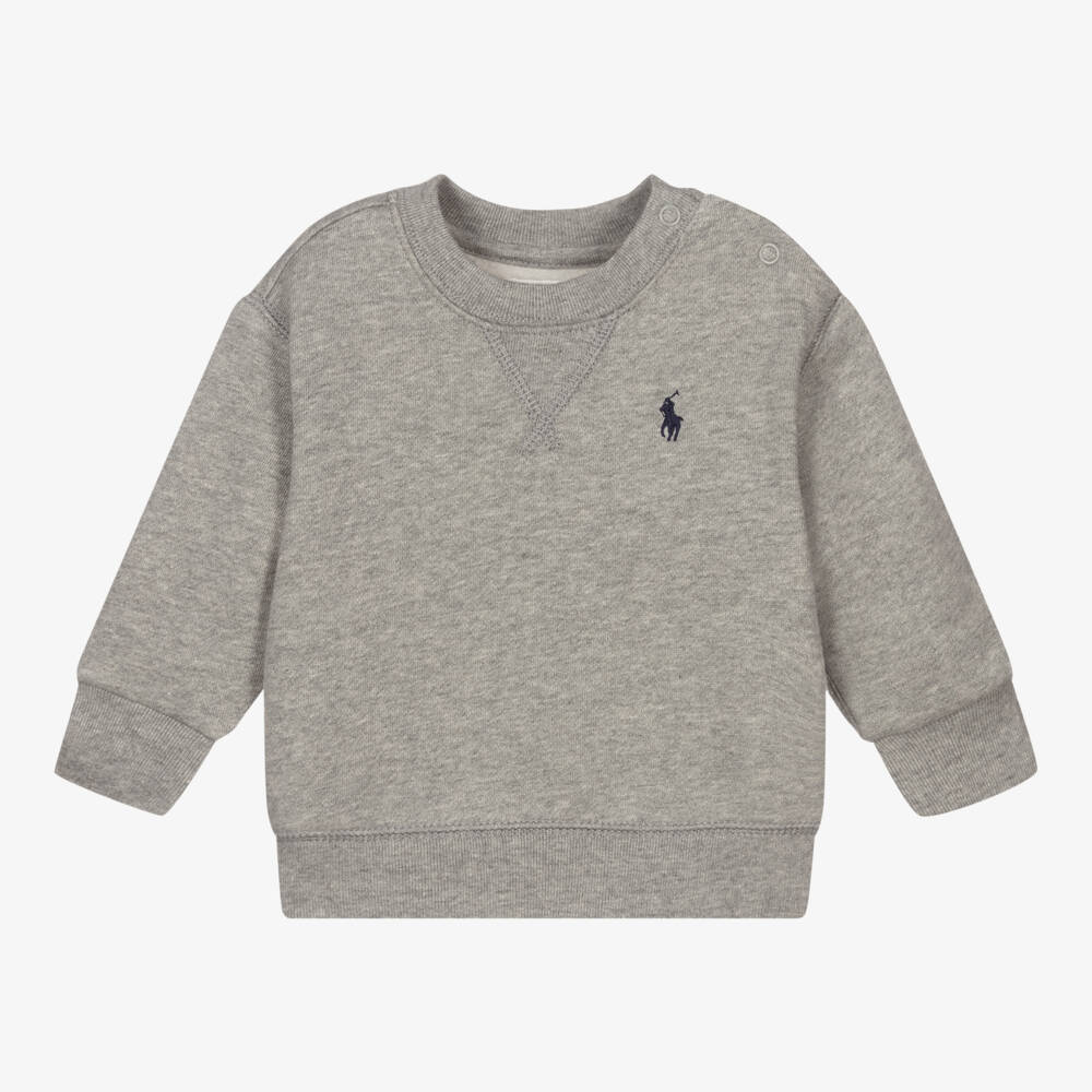 Ralph Lauren | Sudadera con Capucha de Felpa - Gris | 12 Pulgadas