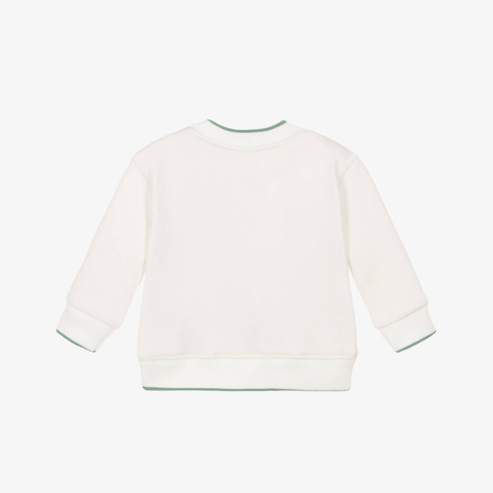 Ralph Lauren-سويت شيرت قطن عاجي للأولاد مع تصميم دب | Childrensalon Outlet