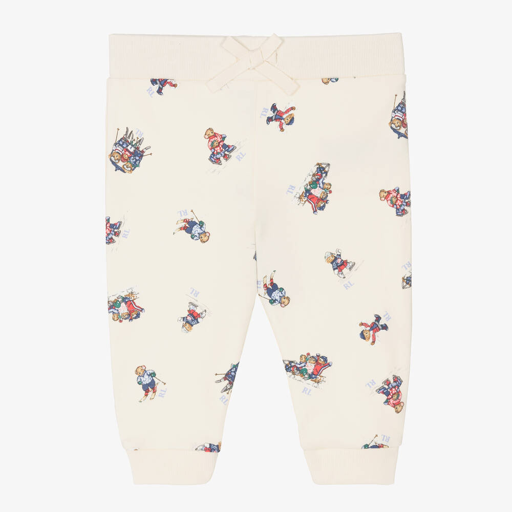 Ralph Lauren - Elfenbeinfarbene Baby-Jogginghose | Childrensalon