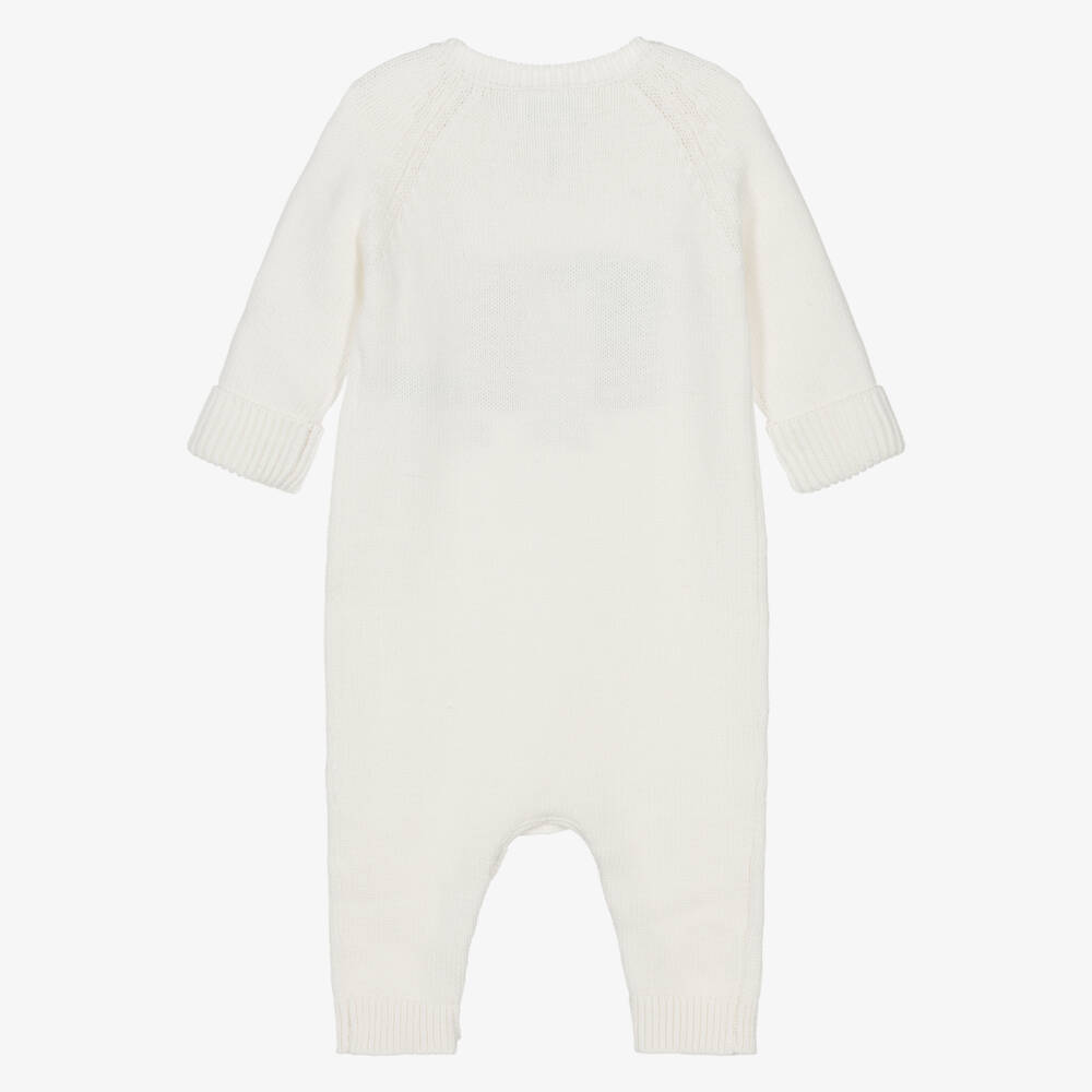 Ralph Lauren-Baby Boys Ivory Knitted USA Flag Babysuit | Childrensalon Outlet