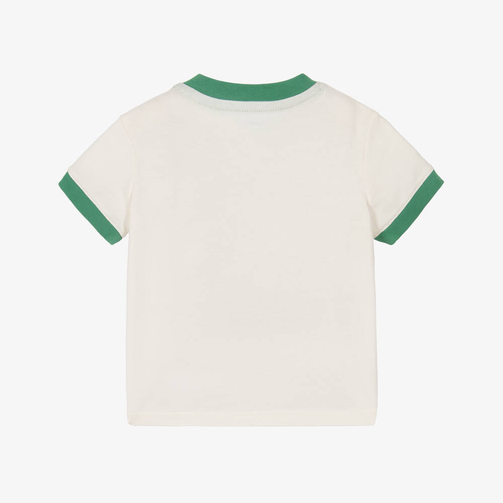 Ralph Lauren-Baby Boys Ivory Polo Logo T-Shirt | Childrensalon Outlet