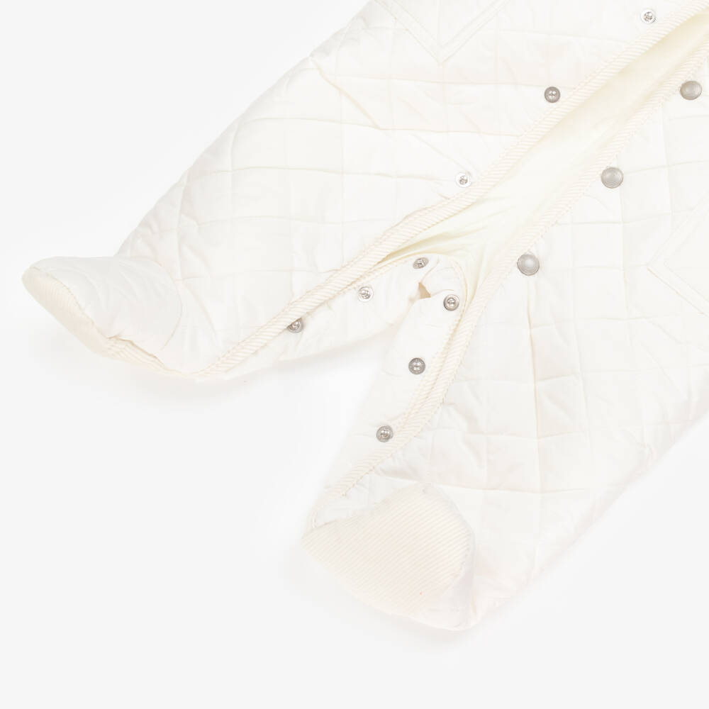 Ralph Lauren-Кремовый стеганый комбинезон для малышей мальчиков | Childrensalon Outlet