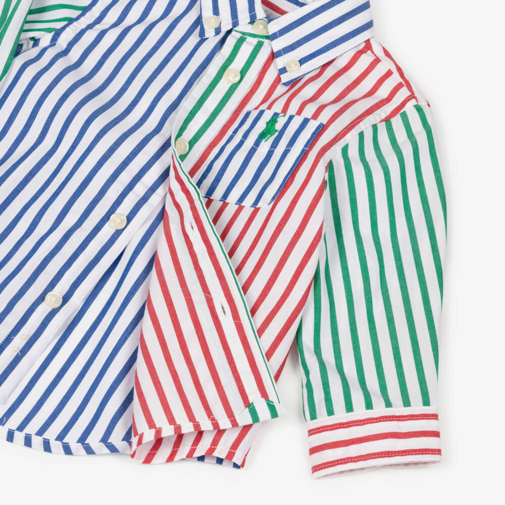 Ralph Lauren-Baby Boys Multicoloured Stripe Cotton Shirt | Childrensalon Outlet