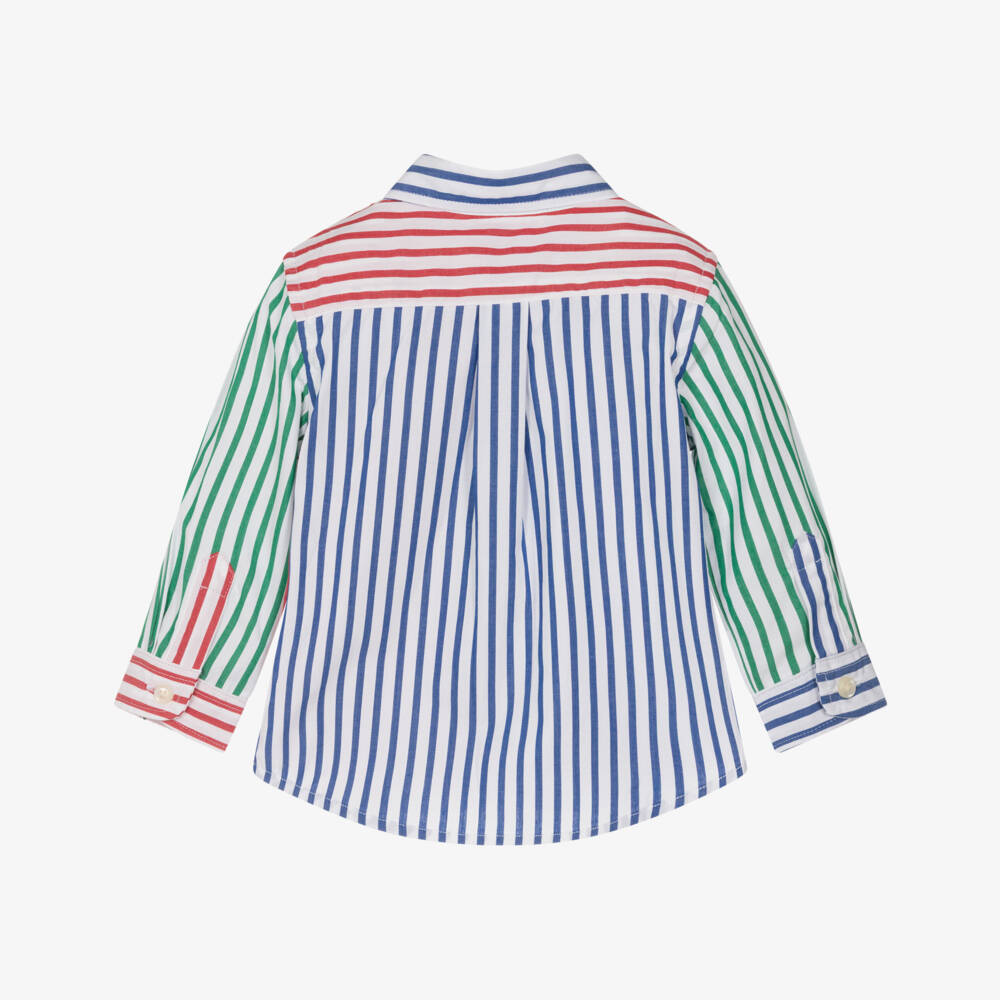 Ralph Lauren-Baby Boys Multicoloured Stripe Cotton Shirt | Childrensalon Outlet