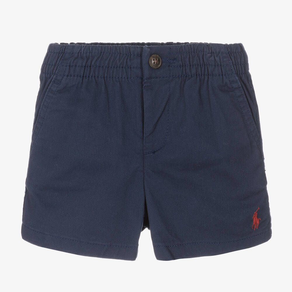 Ralph Lauren Baby Boys Navy Blue Chino Shorts Childrensalon Outlet