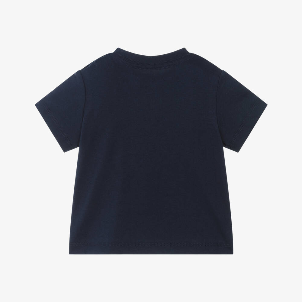 Ralph Lauren-Baby Boys Navy Blue Cotton Athletic Club T-Shirt | Childrensalon Outlet