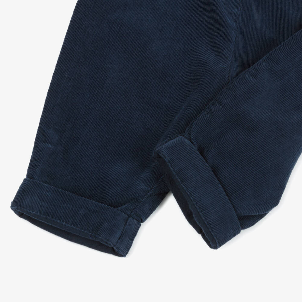 Ralph Lauren-Baby Boys Navy Blue Cotton Corduroy Trousers | Childrensalon Outlet