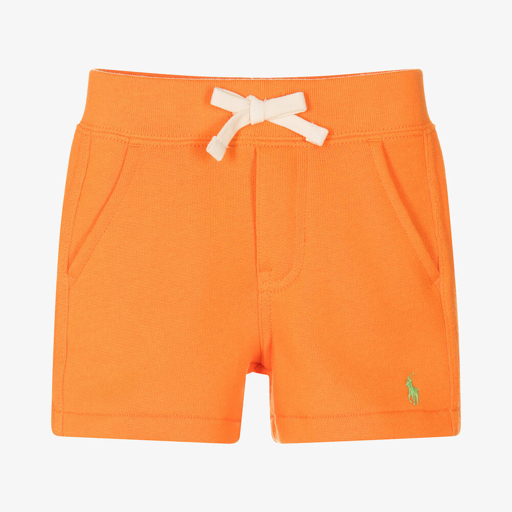 Ralph Lauren Baby Boys Orange Cotton Shorts Childrensalon Outlet